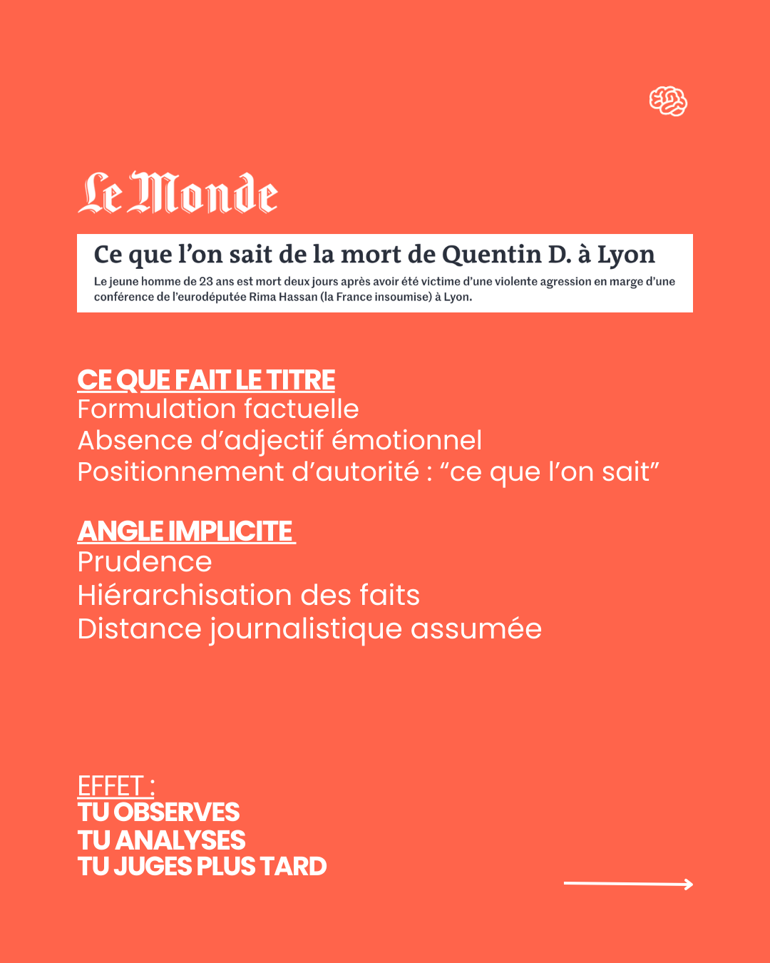 Extrait du journal Le Monde et analyse