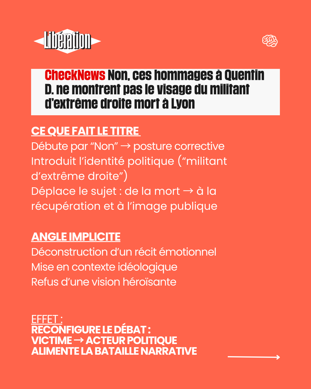 extrait du journal Libération et analyse