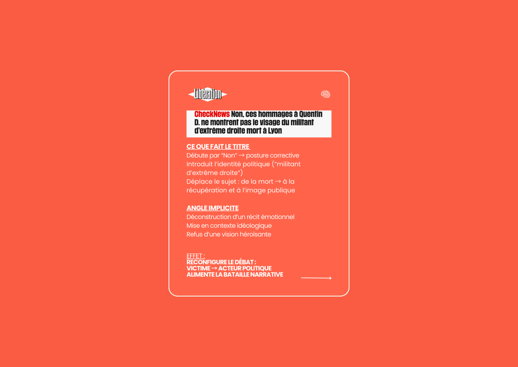 extrait du journal Libération et analyse