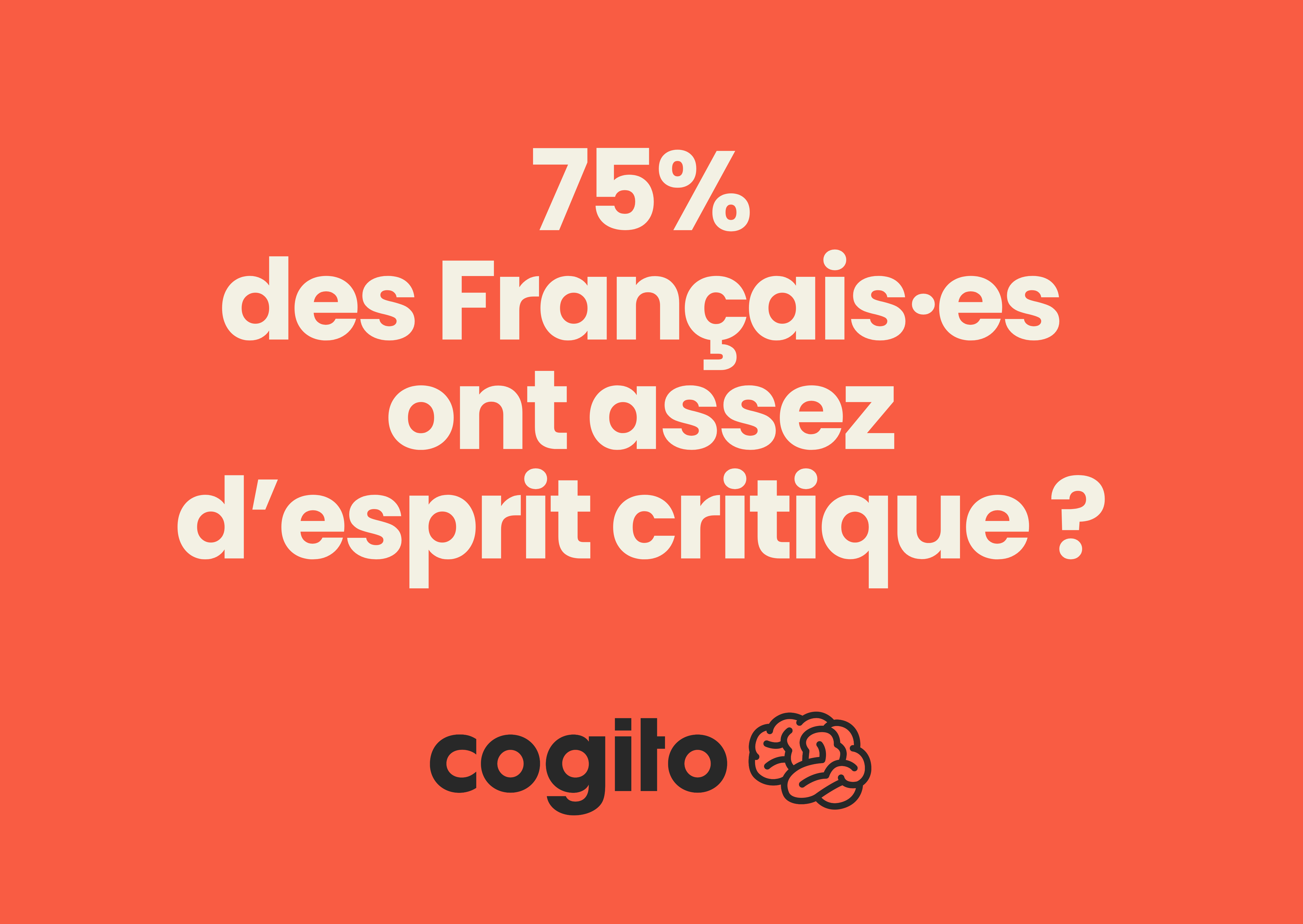 Image de couverture: 75% des Français ont assez d’esprit critique ? Cogito au Baromètre de l’esprit critique